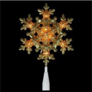 Northlight Lighted Sided Design Snowflake Christmas Tree Topper